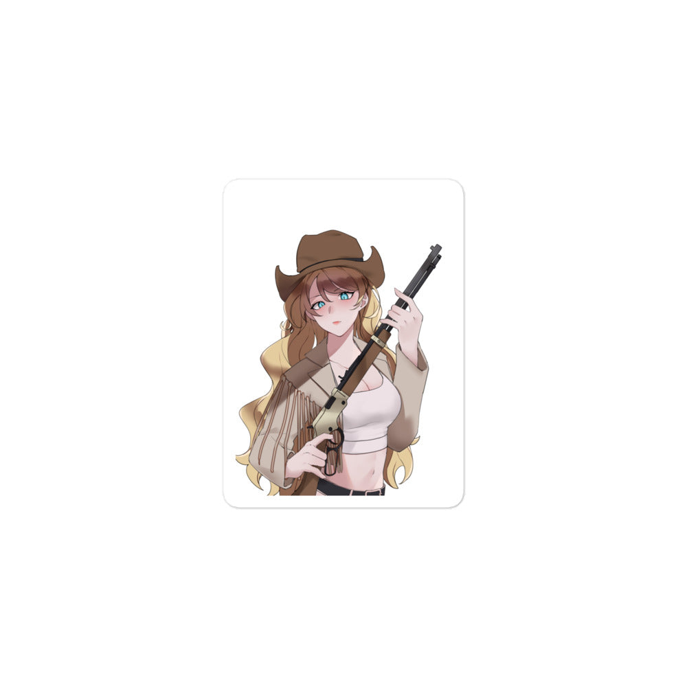 Blonde Cowgirl Sticker