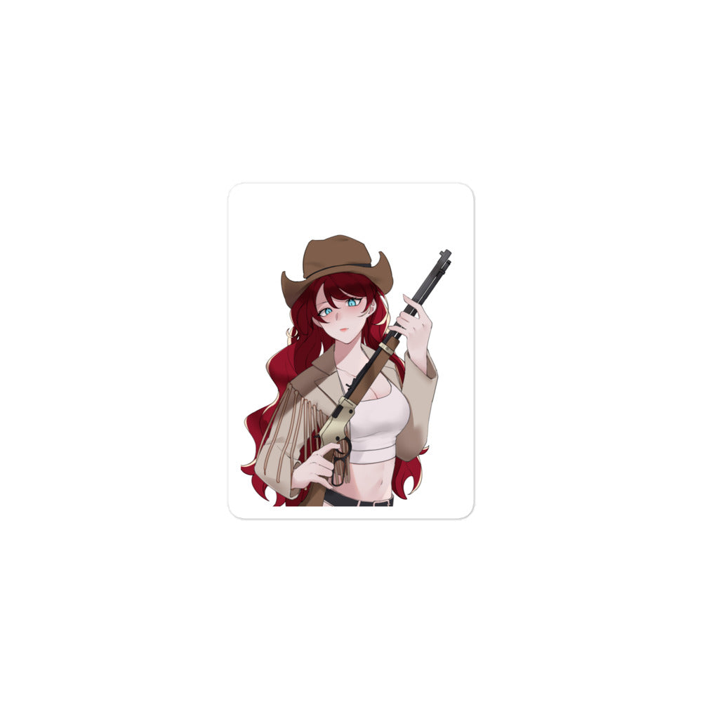 Redhead Cowgirl Sticker