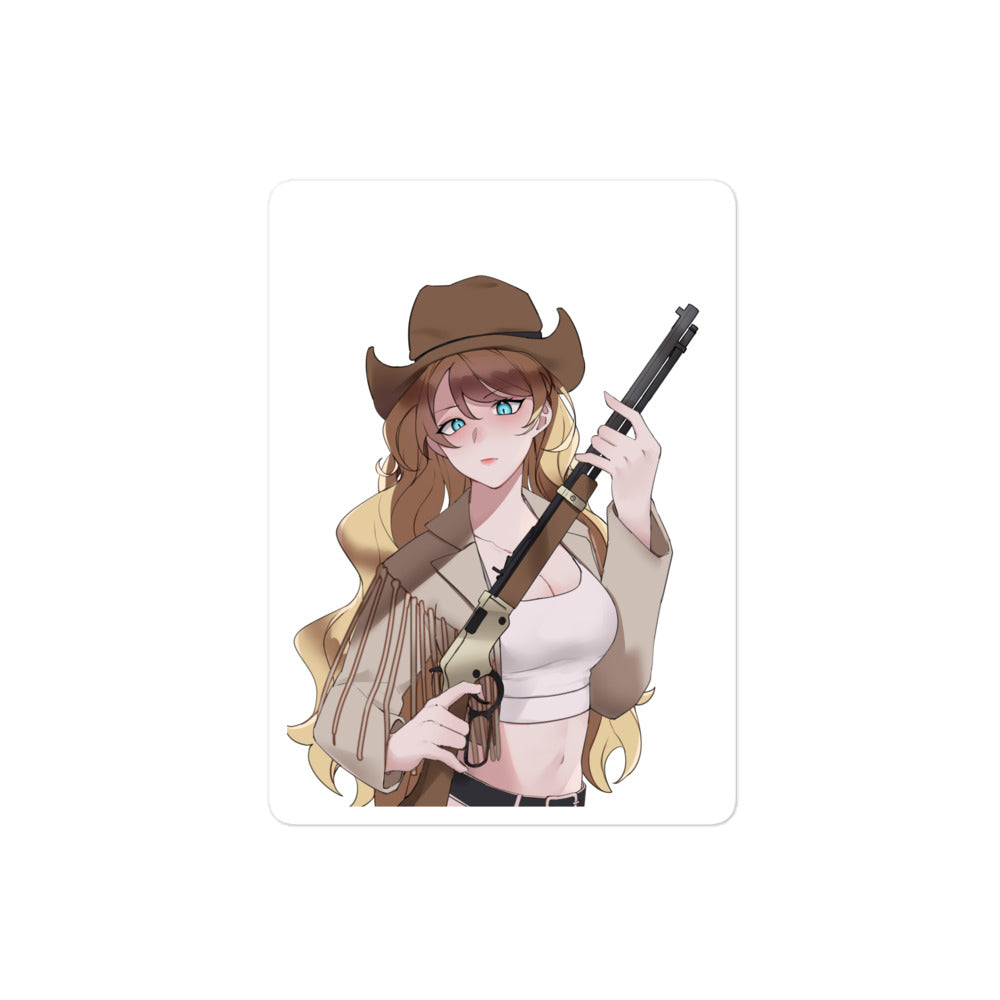 Blonde Cowgirl Sticker