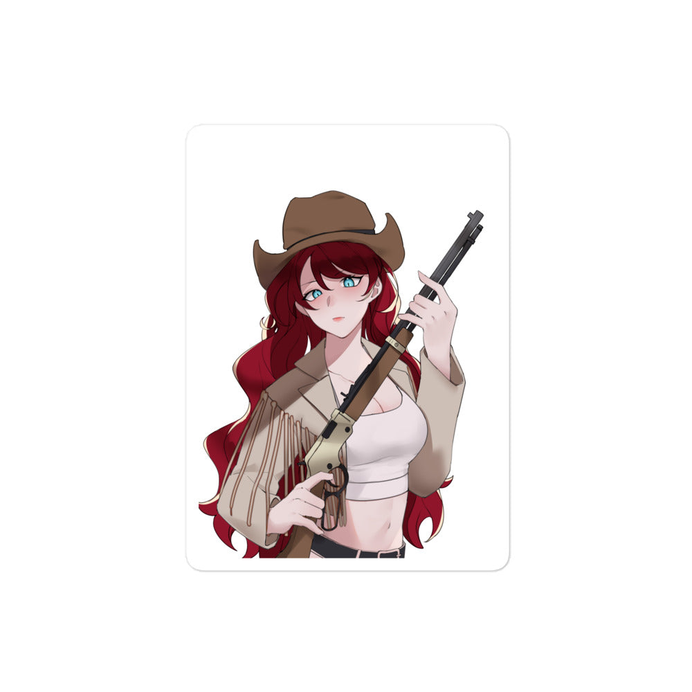 Redhead Cowgirl Sticker