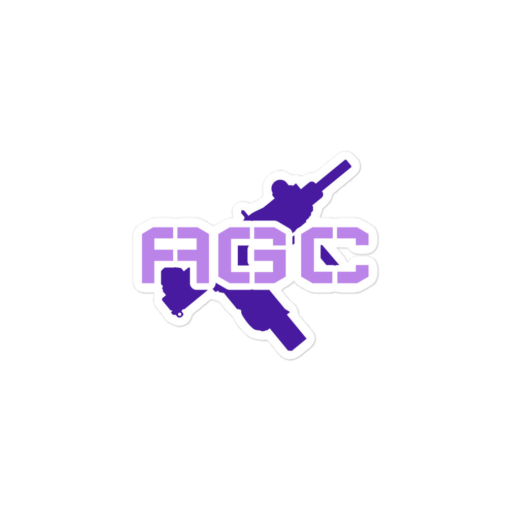 Anime Gun Club Logo Sticker Purple