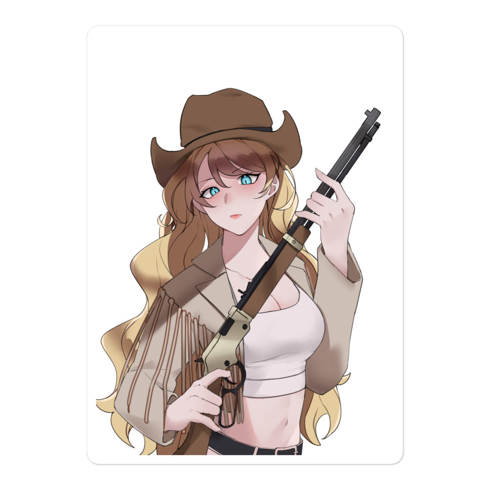 Blonde Cowgirl Sticker