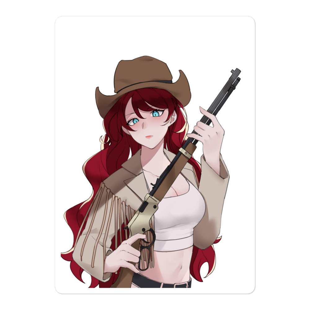 Redhead Cowgirl Sticker