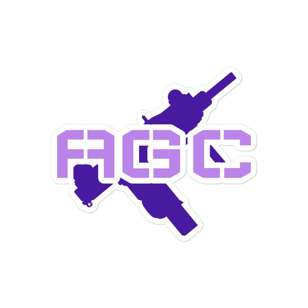 Anime Gun Club Logo Sticker Purple